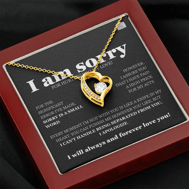 I am sorry - Forever Love Necklace - Gift Set - SLDDL0116 - Sunshine Letters Co